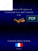The Problem of Evidence in Continental Law and Common Law