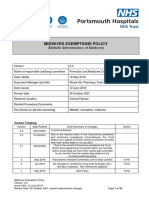 Midwives Exemptions Policy