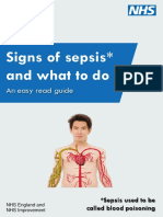 Easy Read Signs of Sepsis and What To Do