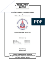 Research Thesis On Comparative Analysis of The Distribution System of Different Ice Cream Companies