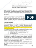 American International University-Bangladesh: Title: Measurement of Global Solar Irradiance Using Pyranometer. Abstract