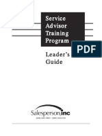Automotive Service Advisor Training Program EX