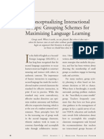 Reconceptualizing Interactional Groups: Grouping Schemes For Maximizing Language Learning