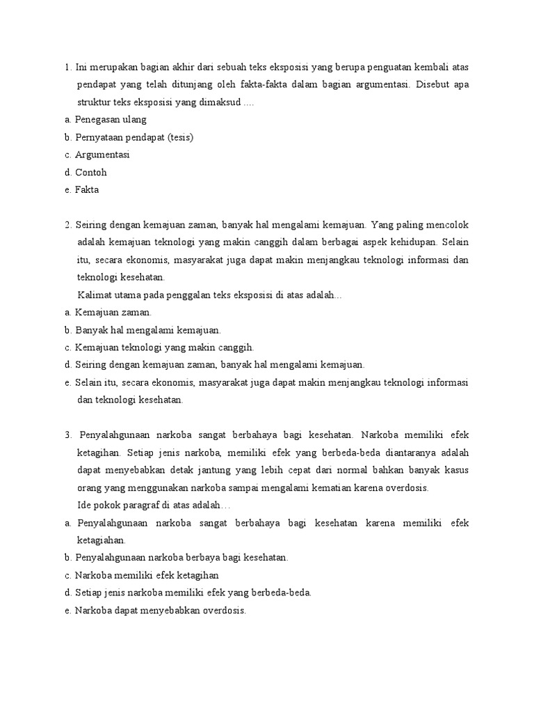 Struktur dan Contoh Teks Eksposisi | PDF | Kesehatan Holistik