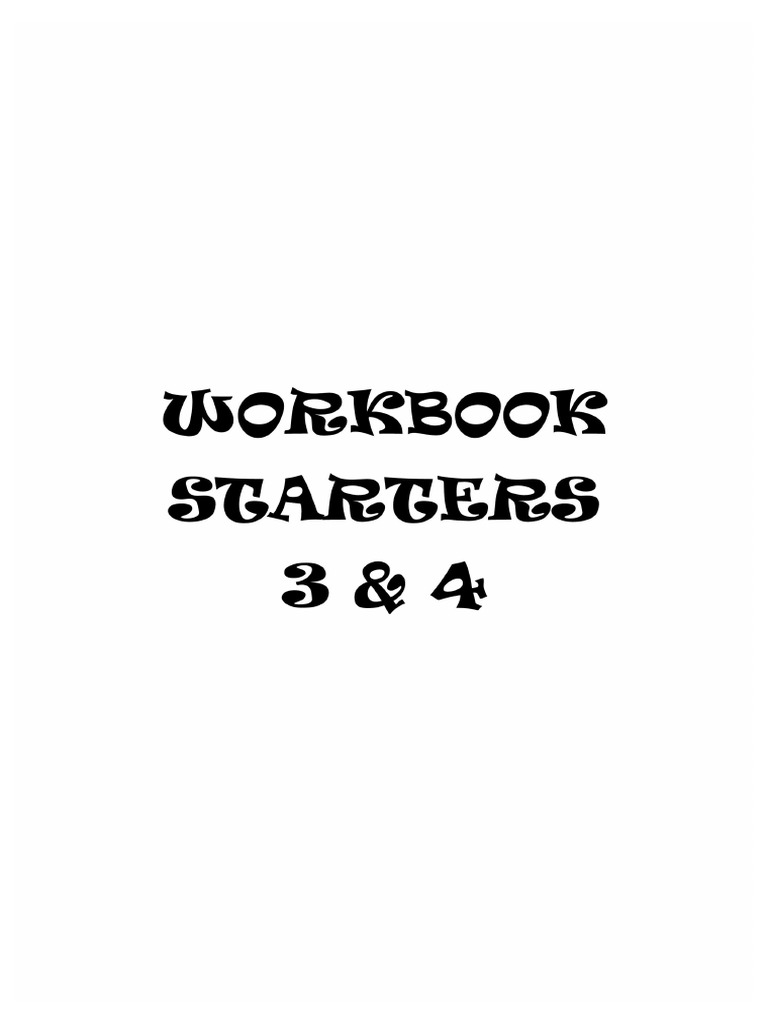Workbook Starter 3&4 | PDF