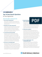 Top 10 Data Breach Questions: For Your Organization