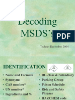 MSDS Coding