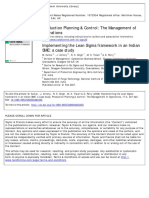 Implementing the Lean Sigma Framework in an Indian MSME - Case Study