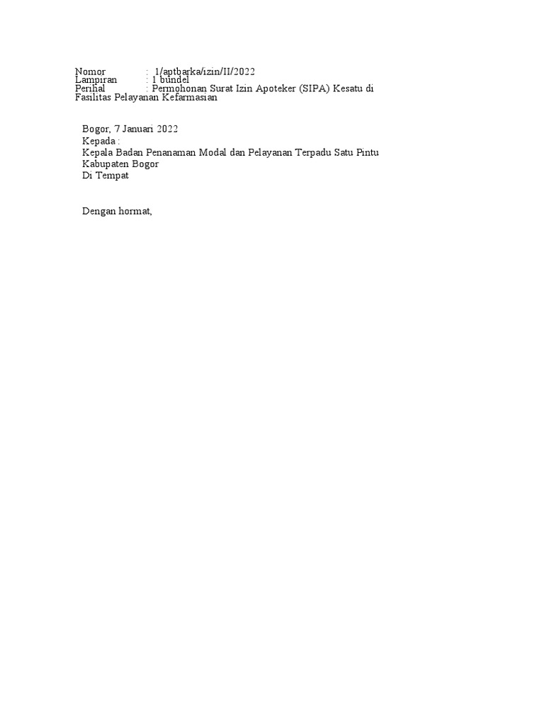 Izin SIPA | PDF