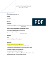 FACTORS AFFECTING SOUND PROPAGATION, COUPLANT, DB