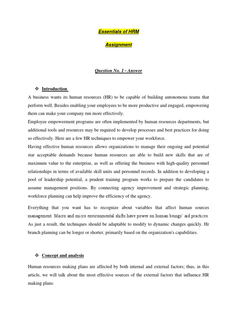 Nmims HRM Assignment | PDF | Human Resource Management | Employment