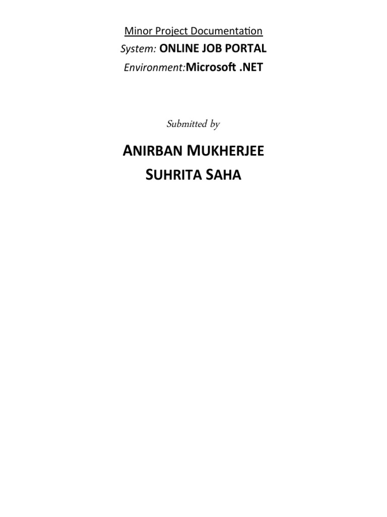 Online Job Portal System Overview | PDF | Résumé | Employment