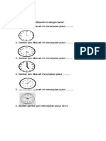 Soal Jam Digital dan Analog Latihan Mengenal Waktu