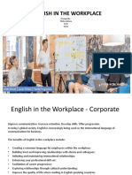 English in The Workplace: Arranged By: Widha Adriana Surdi Sonali