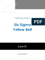 Six Sigma Yellow Belt: Training Script