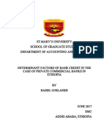 Rahel Gsilassie Thesis Determinanet Factors of Bank Credit in The Case of Private Commercial Banks in Ethiopia