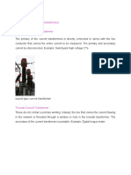 Different types of current transformers