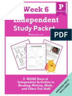 Independent Study Packet Preschool Week 6