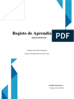 Registo de Aprendizagem: Empreendedorismo