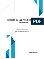 Registo de aprendizagem sobre empreendedorismo