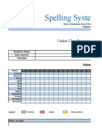 Spelling System of Hangul INC.: Online Class Progress Report - For The Month of 2021