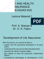 Lecture Material 1 - Life and Health Insurance