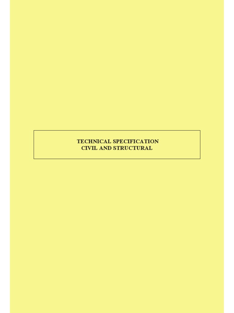 C&S Technical Specification for STS Port | PDF | Concrete | Cement