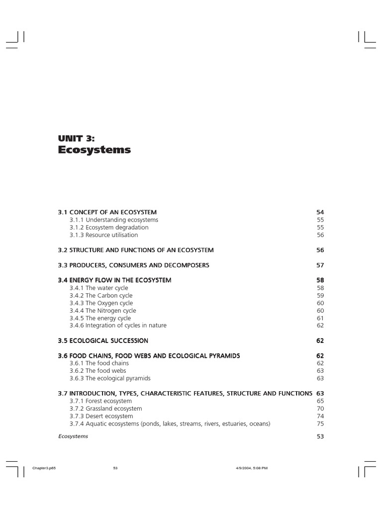 Ecosystem Unit 3 | PDF