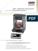 Automatic Measurement of Surface and Interfacial Tension: TD4 Tensiometer