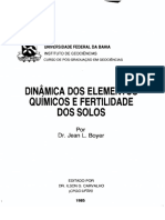 DINÂMICA, DOS ElEMENTOS Quimicos e Fertilidade Dos Solos