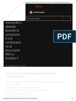 Il Testo Non Viene Visualizzato o Stampato Correttamente Dopo La Conversione o La Combinazione Di Documenti Acrobat 9