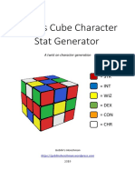 Rubiks Cube Character Stat Generator