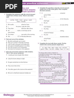 A2 UNIT 1 Extra Grammar Practice Extension