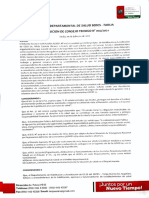 Resolución Consejo Técnico SEDES Tarija #2 /2019