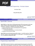 Openfoam Programming - The Basic Classes: Prof Gavin Tabor