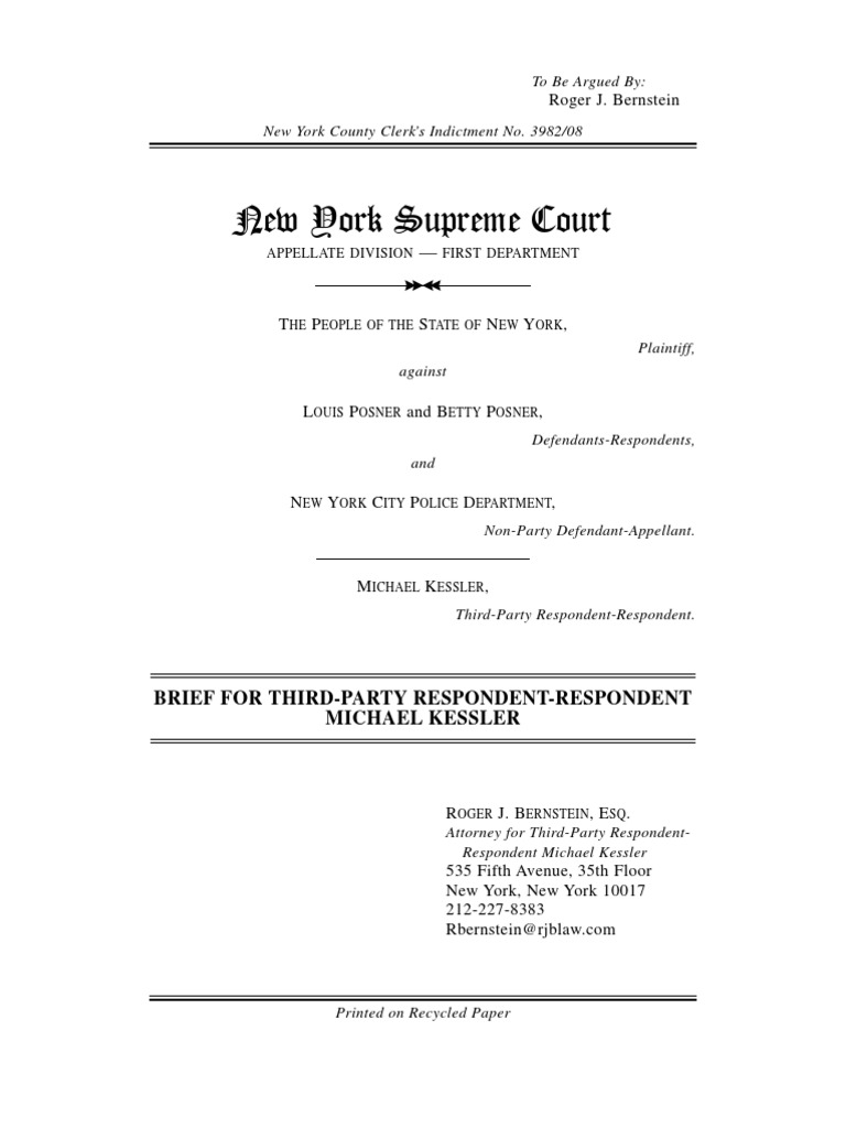 Michael Kessler v. New York City Police Department Appellate Division