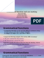 Grammatical functions and case marking explained