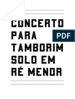 Concerto para Tamborim Solo em Ré Menor