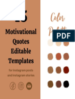 Motivational Quotes Editable Templates: Color Palette