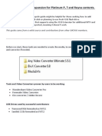 Quick Guide For USB Expansion For Platinum