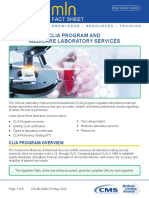 Clia Program and Medicare Laboratory Services