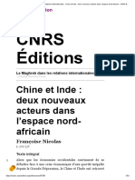 Le Maghreb dans les relations internationales - Chine et Inde _ deux nouveaux acteurs dans l’espace nord-africain - CNRS Éditions