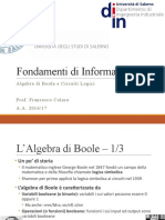 Argomento03 - Circuiti Logici, Algebra Booleana