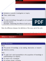 Research (Dictionary) : Research Methods in Computer Science 18 / 21