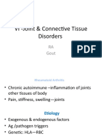 VI - Joint & Connective Tissue Disorders: RA Gout