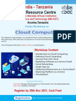 Cloud Computing Workshop India-Tanzania