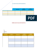 Rúbrica de Evaluación Analítica - Primaria