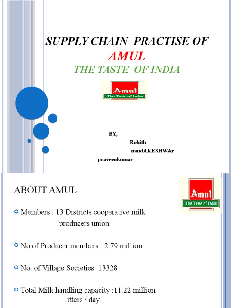 Supply Chain Model of AMUL | PDF | Inventory | Supply Chain Management