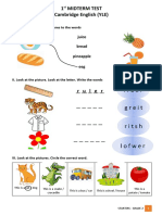 Starters - Grade 2 (1st Midterm Test)