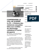 COMPRENDRE LE VIOL DE GUERRE (1 - 6) - L'histoire Des Violences Sexuelles Liées Aux Conflits - Du Dommage Collatéral À L'arme de Guerre